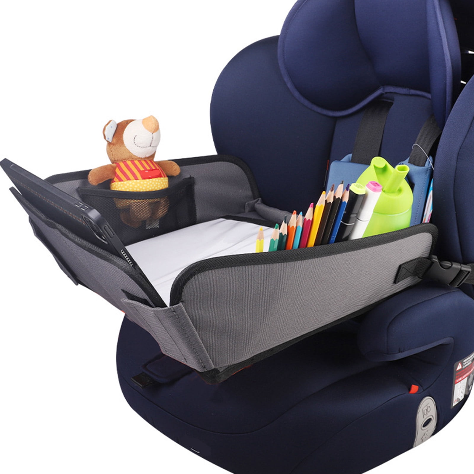 RUISINERY Kids Travel Tray for and Aircraft with Detachable Tablet Holder and Multiple Storage Pockets for Long Trip
