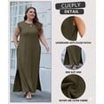 thumbnail image 4 of Cueply Women's Plus Size Maxi Dresses Casual Split Long Sleeveless Dress for Women with Pockets, 4 of 7