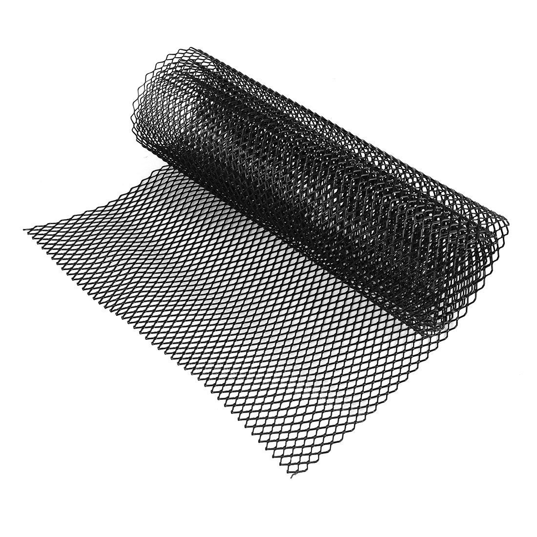 Unique Bargains Universal Car Auto Black Aluminum Alloy Hexagon Grille Mesh Net Sheet 12 x 6mm