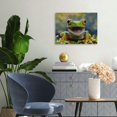 thumbnail image 4 of Yiluyinqing Frog Print On Canvas Wall Decor for Home and Office, Ready To Hang Room Art Decor for Home Aesthetics 20x16in, 4 of 6