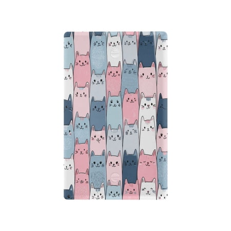 IAUYY Retardant PC Material Unused Outlet Cover Switch Plate Covers Easy DIY Installation with Screws Light Switch Cover Plate Simple Sketch Of A Cat