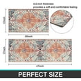 thumbnail image 2 of Boho Style Kitchen Rugs and mats Set of 2,Farmhouse Kitchen Mat for Sink,Non Slip Absorbent Stain Resistant Floor Mat for Kitchen Laundry Room Rug Area Runner Rug Orange, 2 of 6