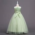 thumbnail image 5 of BRGZLK Flower Girl Maxi Dress Summer 2026 Solid Color Sleeveless Round Neck Tulle Dresses Wedding Guest Birthday Party Princess Gown Green 4-5 Years, 5 of 5