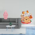 thumbnail image 2 of Jarrón De Porcelana Con Tapa, Ideal Para Arreglos Florales, Y Reloj De Pared Silencioso Con Forma De Gato. Decoración Colgante Para Dormitorio Infantil, Cocina Y Hogar., 2 of 8
