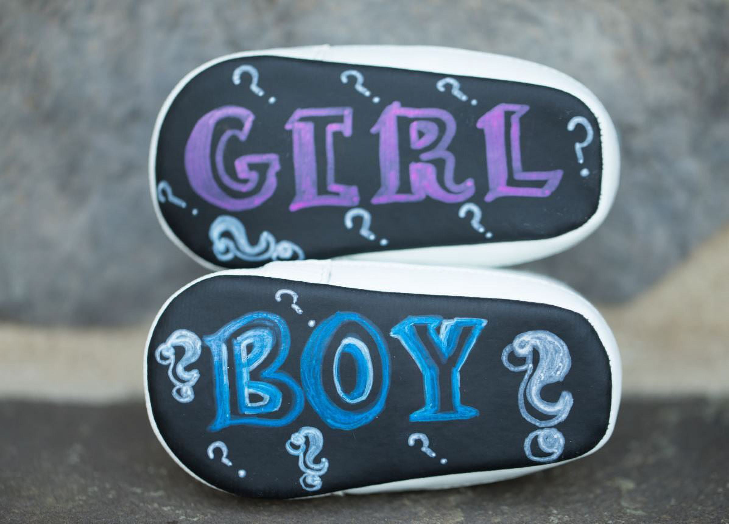 Baby Says Chalkboard Shoes for Infants - Unisex Blue Sneakers - 6-9 Months