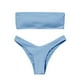 thumbnail image 2 of ICHUANYI Clearance Women's Bikini High Waisted Tummy Control Two Piece Swimsuit Swimwear(Blue, L) Ichuanyi Ichuanyi, 2 of 5