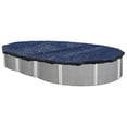 thumbnail image 4 of Swimline 18 x 33 Foot Oval Above Ground Heavy Winter Swimming Pool Cover, Blue, 4 of 7