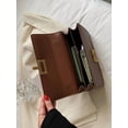 thumbnail image 5 of REMANLAN Women's Brown Chain Crossbody Bag with Gold Hardware Elegant Shoulder Purse for Party Evening Wear, 5 of 8