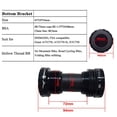 thumbnail image 3 of Hollowtech II Bottom Bracket Mountain Bike Crank Chainring BB, Aluminum Alloy/Plastic 68/73mm Threaded Bearings MTB Bike Fit 8-11 Speed Shimano SRAM Chain, 3 of 4