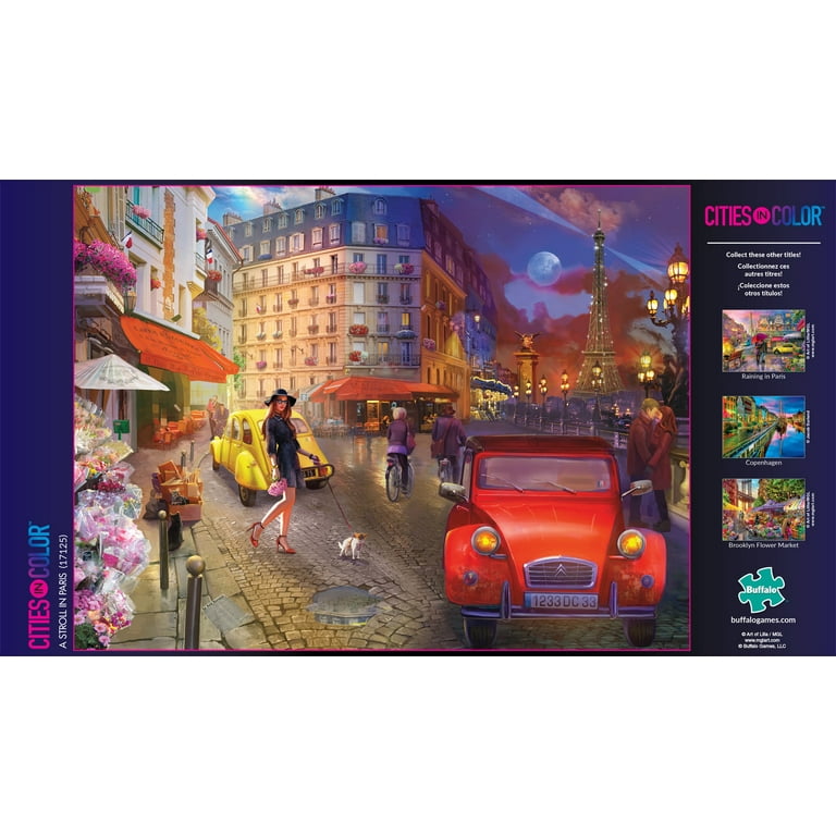 Buffalo Games Night & Day Raining in Paris 1000 Piece Puzzle - The