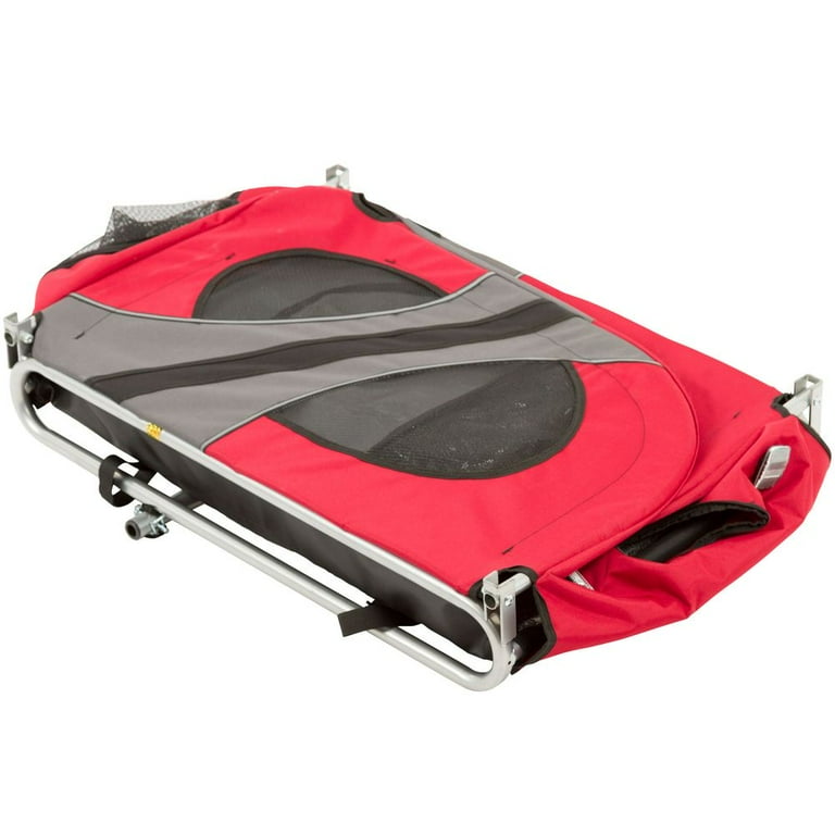 Lucky Dog Rage Powersports Large Red Pull Behind Dog Cat Mobile Bicycle Trailer Pet Carrier with Bike Attachment Walmart
