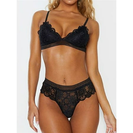 

Solid Color Lace Erotic Lingerie Set