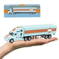 thumbnail image 5 of 1:64 Alloy Trailer Truck Model, Qiopertar Under $5 Alloy Car Model 1-64 Small Trailer Container Truck Edition Power Childrens Toy Car Model Ornament, 5 of 6