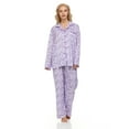 thumbnail image 2 of Lati Fashion Women Pajamas Set Pants and Top Long Sleeve, 2-Piece Female Pajamas Set Purple M, 2 of 4