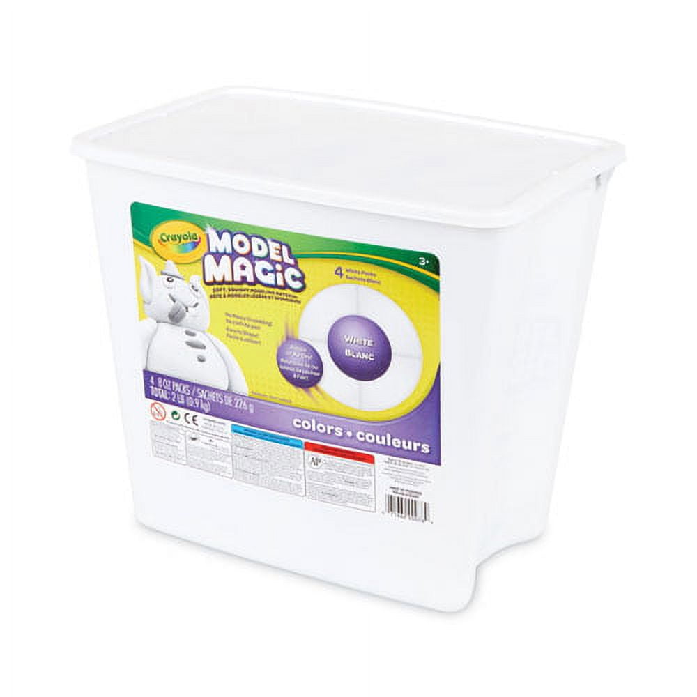 Model Magic Modeling Compound, 8 Oz Packs, 4 Packs, White, 2 Lbs | Bundle of 5