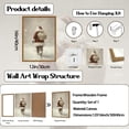 thumbnail image 6 of Framed Vintage Christmas Canvas Wall Art, Rustic Santa Claus Walking Snowy Wall Decor Paintings, Winter Holiday Aesthetics Pictures Print Christmas Home Decor for Living Room Bedroom 12×16 inch, 6 of 18