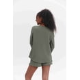 thumbnail image 5 of Ekouaer Summer Outfits for Women 2 Piece Sets Lounge Sets V Neck Button Down Shirt and Shorts Loungewear with Pockets, 5 of 6