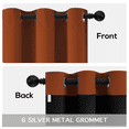 thumbnail image 4 of Yakamok 100% Blackout Curtains for Bedroom 63 Inch Length, Total Light Blocking Drapes with Black Backing, Thermal Insulated Solid Grommet Panels for Living Room, 42Wx63L,Burnt Orange, 2 Panels, 4 of 7
