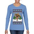 thumbnail image 2 of Wild Bobby Feliz Navidad Dancing Gingerbread Man Sweater | Holiday Women Graphic Long Sleeve Tee, 2 of 5