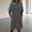 Gray, variant on Midi Casual Dresses for Women Short Sleeve Summer Colorblock T-Shirt Dress Loose Fit Collared with Pockets Dresses