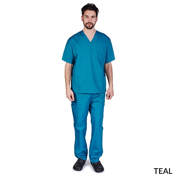 M&M Scrubs M&M SCRUBS Solid Men Scrub Set, Men Medical Uniforms 201