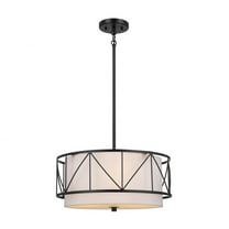 52075BK Kichler Lighting Birkleigh - 3 Light Convertible Semi-Flush Mount In Art Deco Style-9.5 Inches Tall-Black Finish