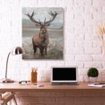 thumbnail image 2 of Stupell Home Décor Moose Encounter Landscape Animal Watercolor Painting Canvas Wall Art by Stellar Studio, 2 of 6