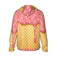 thumbnail image 3 of Daiia Pink Ice Cream UPF 50+ Sun Protection Hoodie Jacket Lightweight Long Sleeve Sun Shirt for Women Men with Pocket Hiking Outdoor-Medium, 3 of 9