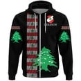 thumbnail image 3 of Sudadera con capucha vintage para hombre, con estampado de bandera del Líbano, moda urbana, manga larga, holgada, de gran tamaño, ropa Y2k, sudaderas con cremallera, 3 of 5