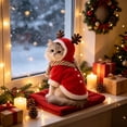 thumbnail image 2 of Christmas Pet Costume for Small Medium Dogs and Cats, Holiday Hoodie Outfit with 3D Print, Adjustable Drawstring, Stretch Fabric Party Dress Up, Multiple Sizes, Easy On and Off, 2 of 7