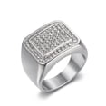 thumbnail image 6 of 14K Yellow Gold diamond inlaid Persian Zoroastrian men's ring Vacuum full diamond men's ring, 6 of 7