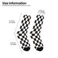 thumbnail image 2 of Rateoe Black and White Checkerboard Pattern Children's Socks, Socks Gifts ,kids Crew Soft Cotton Socks , Moisture-Wicking, Durable, Ideal for Daily Wear & Sports, 2 of 5