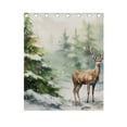thumbnail image 5 of Christmas Trees Deer Snow Curtains Black Out Curtains for Sliding Glass Doors Bedroom Living Room Bathroom 2 Panels Set, 5 of 5