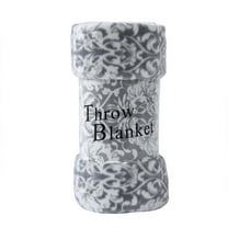 JML Multi-Purpose Super Soft Cozy Plush Fleece Throw Blanket For Bed Couch Sofa 50"x60" Grey White