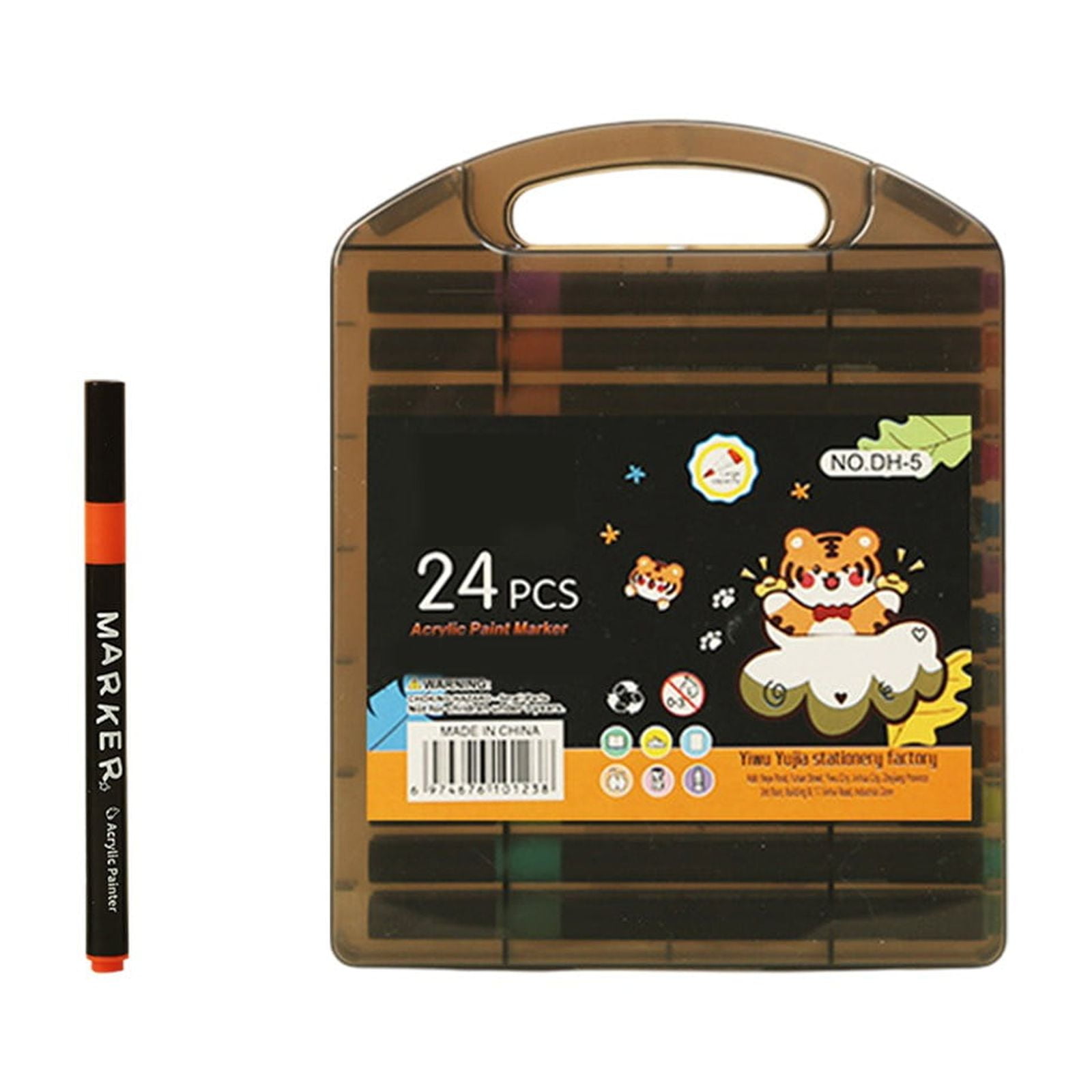 Acrylic Paint Pens, 24/36/48 Pack Dual Tone Acrylic Paint Pens Markers for Rock Painting Double Brush Tips Acrylic Markers for Christmas Decorations, Eggs, Wood, Glass