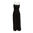 thumbnail image 3 of AherBiu Formal Jumpsuits for Women Chiffon Wide Leg Business Party Cocktail Rompers Sleeveless Overalls, 3 of 6