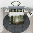 thumbnail image 3 of Designart - Light in Dense Fall Forest with Fog - Traditional Duvet Cover Set, 3 of 4