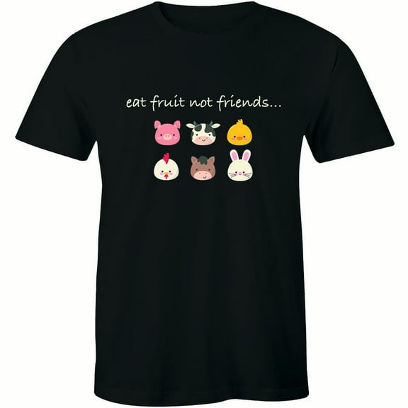 Eat Fruit Not Friends Animal Lover Vegan Vegetarian Men's Gift T-Shirt