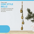thumbnail image 4 of 4PCS Cow Bells Cluster on Rope Large Lucky Wall Hanging New, 4 of 4
