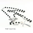 thumbnail image 4 of Necvior Ankh Cross Bat Pendant Necklace Goth Long Rosary Beaded Necklace Jewelry Y2k Punk Sweater Chain Necklace, 4 of 16