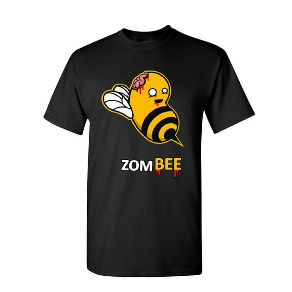 Tee Hunt Zombee T-Shirt Zombie Apocalypse Funny Dead Bee Outbreak Brains Mens Shirt