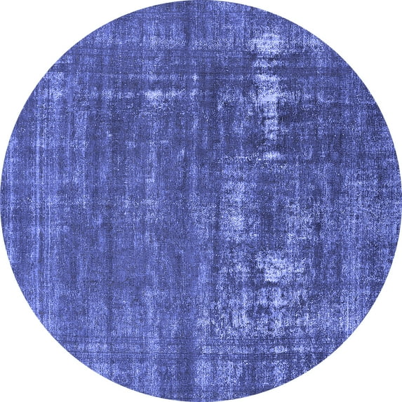 Ahgly Company Indoor Round Oriental Blue Industrial Area Rugs, 3' Round