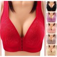 thumbnail image 4 of Samickarr Minimizer Front Closure Bras For Women Full Coverage Women'S Plus Size Bra,Casual Sexy Lace Front Button Shaping Cup Shoulder Strap Underwire Bra Plus Size Extra-Elastic Wirefree, 4 of 5