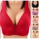 thumbnail image 4 of ICHUANYI Clearance Women's Plus Size Bra,Casual Sexy Lace Front Button Shaping Cup Shoulder Strap Underwire Bra Plus Size Extra-Elastic Wirefree(Pink, L) Ichuanyi Ichuanyi, 4 of 4