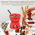 thumbnail image 5 of Fkszll 2026 New Fondue Pot Set with 2 Forks Ceramic Butter Warmer Set Premium Tea Light Porcelain Melting Pot for Chocolate Cheese Caramel Dishwasher Safe (Red), 5 of 15