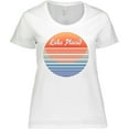 thumbnail image 3 of Inktastic Lake Placid Retro Sunset Women's Plus Size T-Shirt, 3 of 5