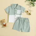 thumbnail image 2 of Futezty Toddler Boys Clothes Clearance Sale Summer Outfit Sets, Toddler Baby Boy Summer Clothes Funny Letter T Shirt Elastic Waist Pockets Shorts Set 2 Piece Outfit, 2 of 6