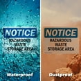thumbnail image 5 of (2 Pack) Hazardous Waste Storage Area OSHA Notice Sign 10 Inch X 7 Inch Vinyl Label Decal Sticker Weather Resistant, UV Protected for Workplace, Business, and Construction Site, Made in, 5 of 7
