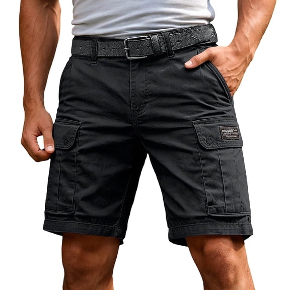 Sevevn Men's Cargo Shorts Multi-Pocket Utility Shorts with Belt Loops Casual Twill Work Shorts