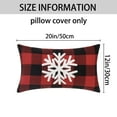 thumbnail image 5 of REGALWOVEN Pack of 2 Plaid Print Throw Pillow Covers, Farmhouse Cushion Covers Decorative Pillowcase Snowflake 12' x 20', 5 of 6